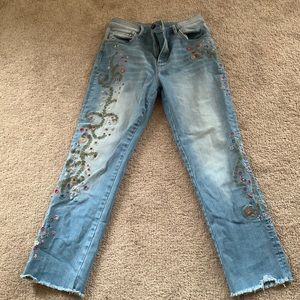 Driftwood Size 29 Embroidered Classic Fit Jeans
